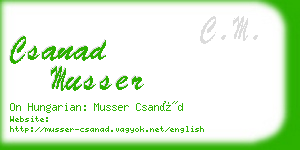 csanad musser business card